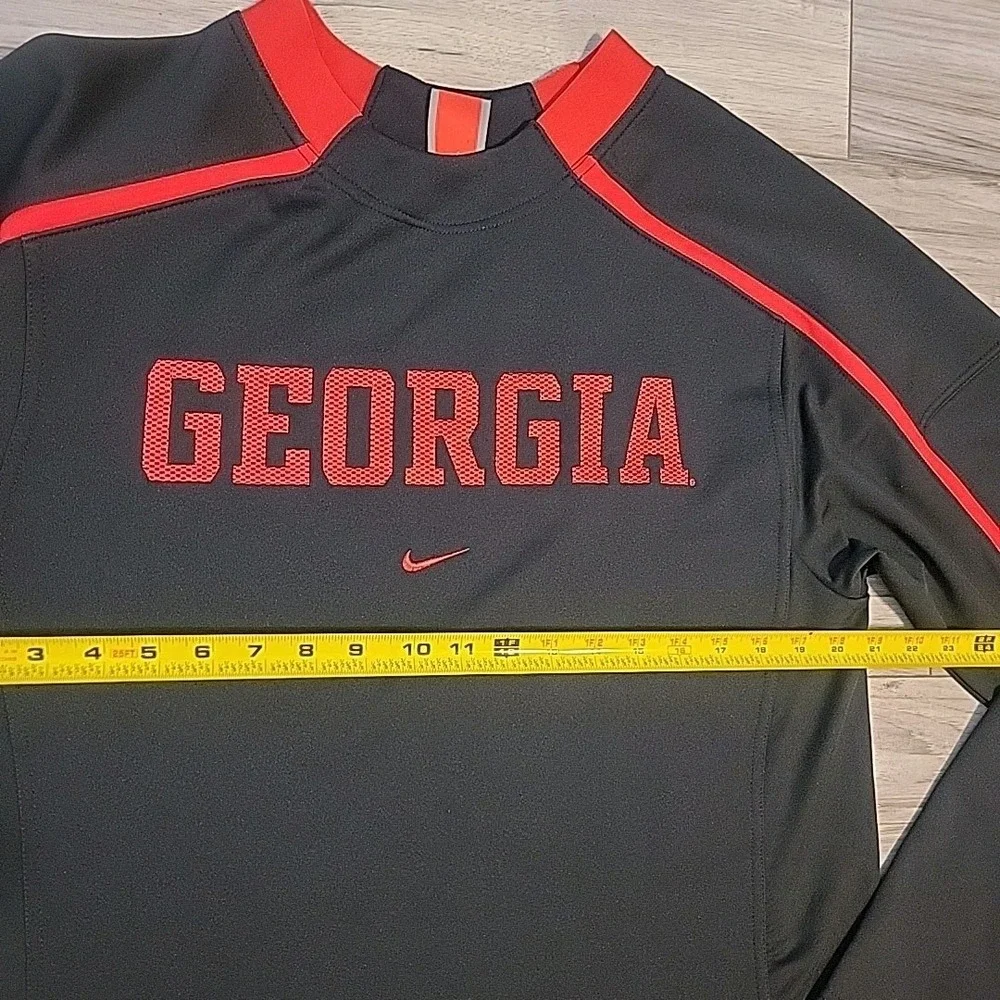 VGT Nike Dri-Fit‎ Georgia Bulldogs UGA Thermal Fleece Adult Small Black Red Logo